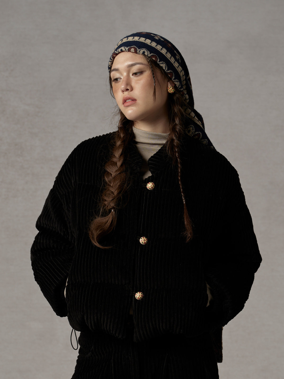 Corduroy Down Jacket