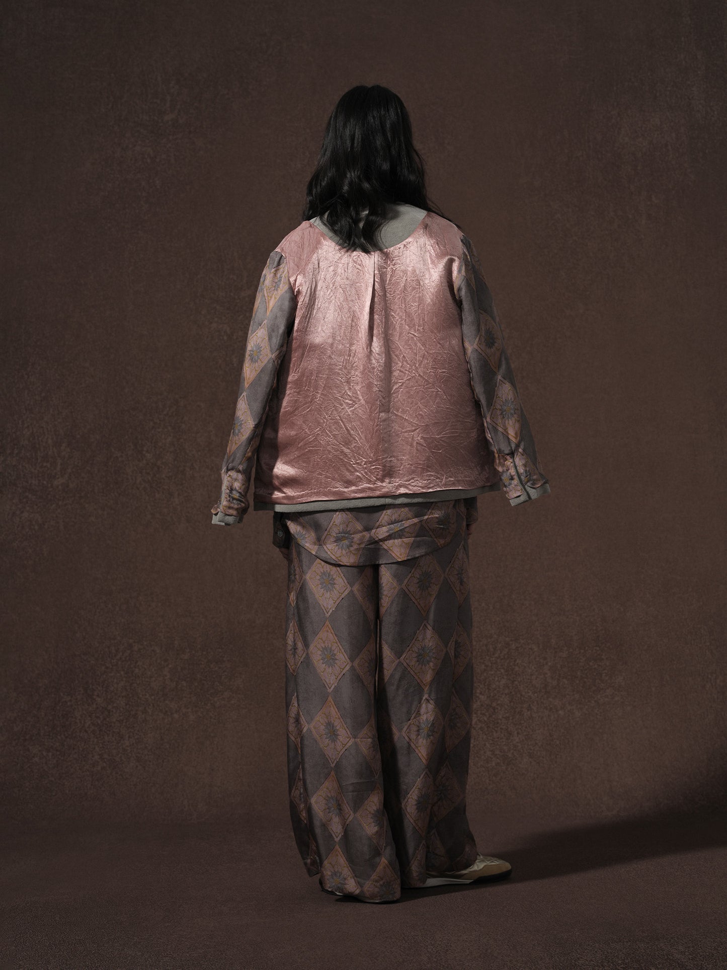 Printed Cupro Trousers