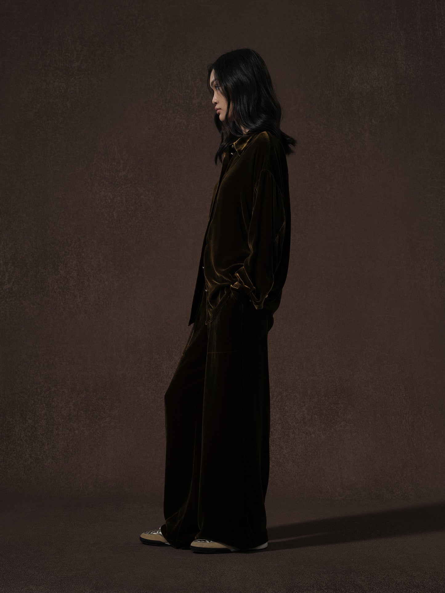 LABELDEL 25AW咖金丝绒衬衫 长裤2