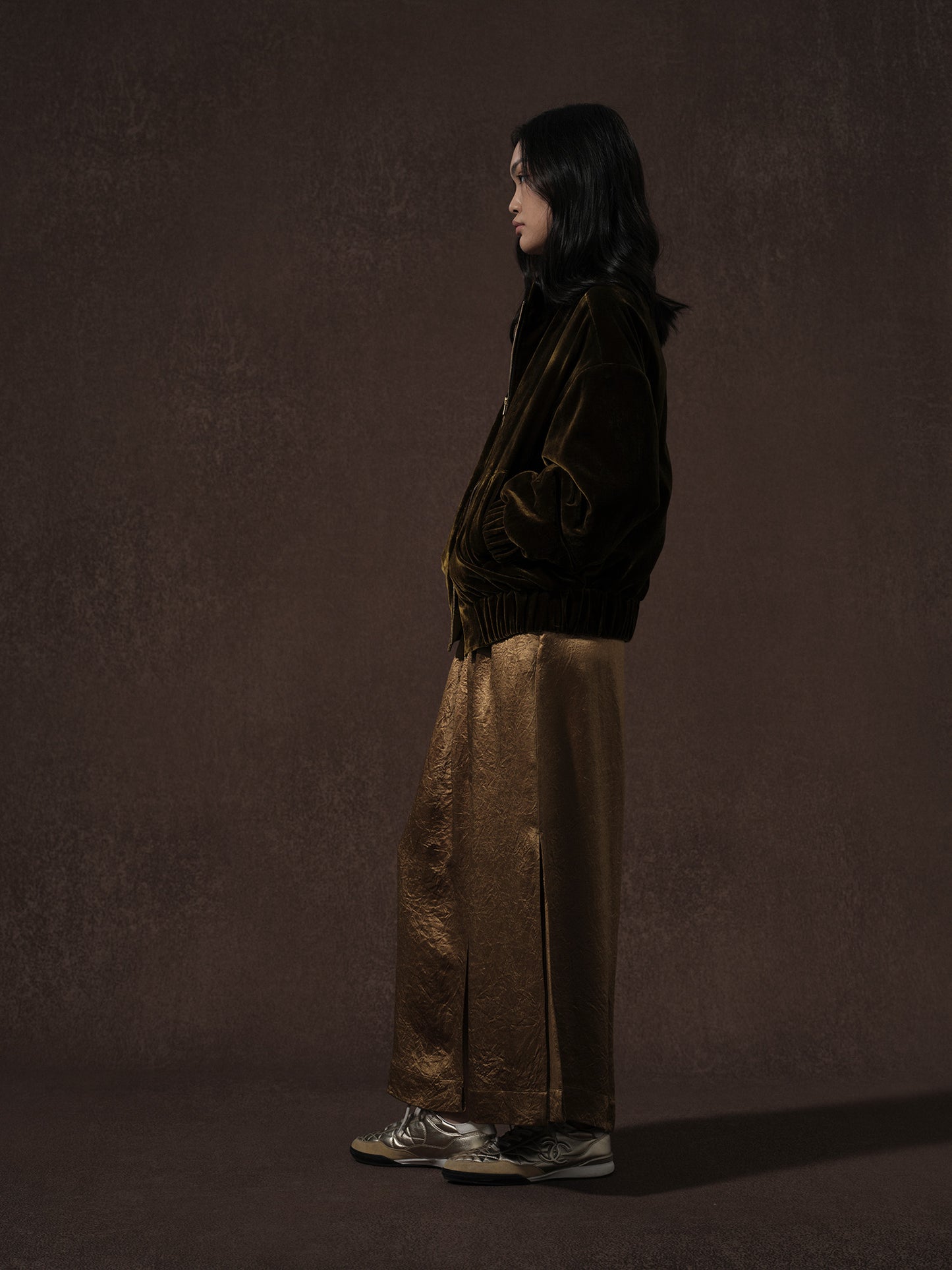 LABELDEL 25AW咖金丝绒棉服夹克3