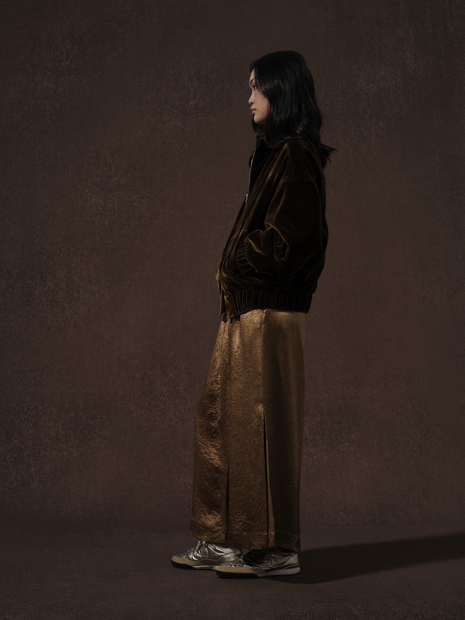 LABELDEL 25AW咖金丝绒棉服夹克3