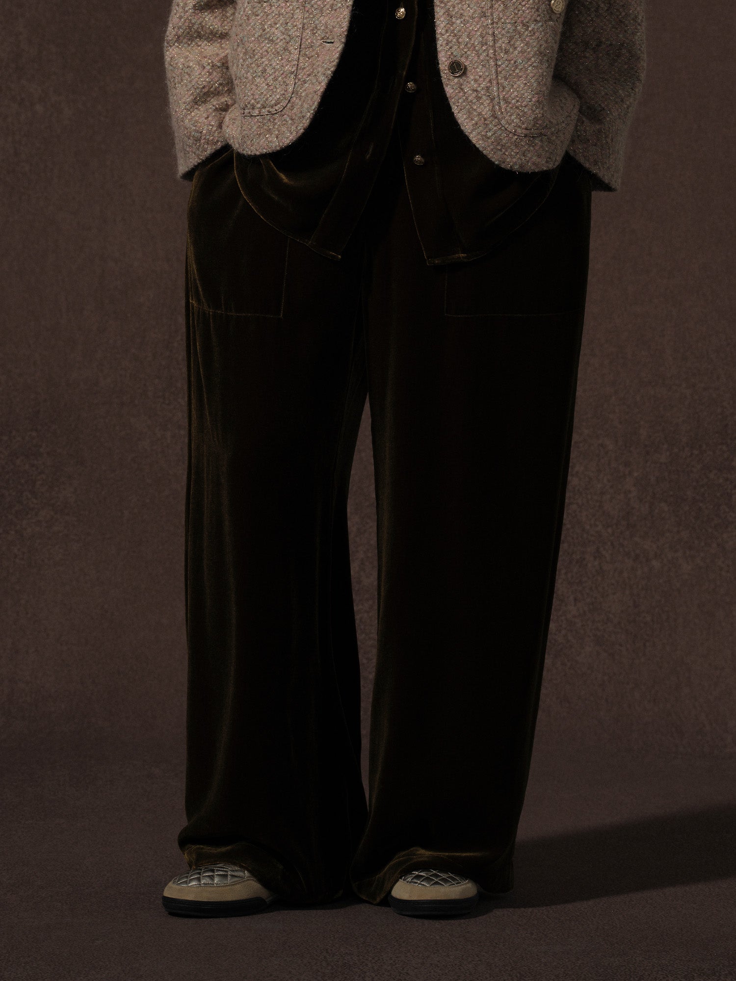 LABELDEL 25AW咖金丝绒长裤10