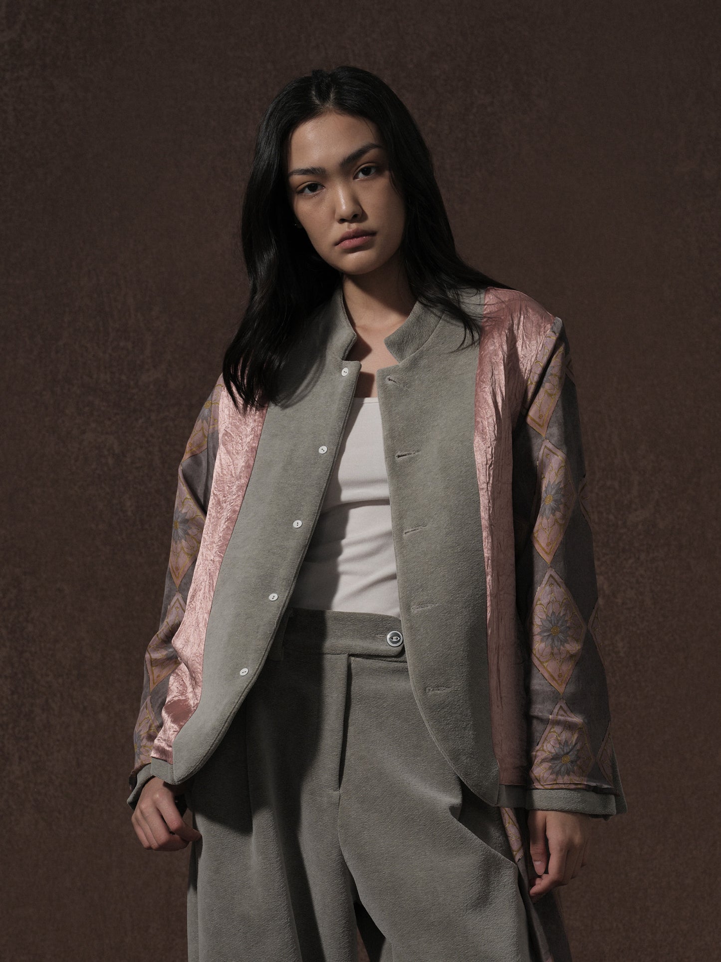 LABELDEL 25AW灰色平绒四袋夹克反