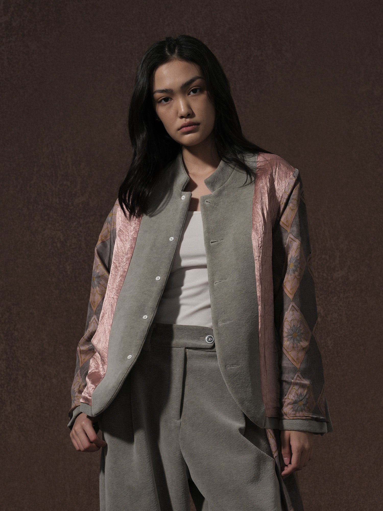 LABELDEL 25AW灰色平绒四袋夹克反