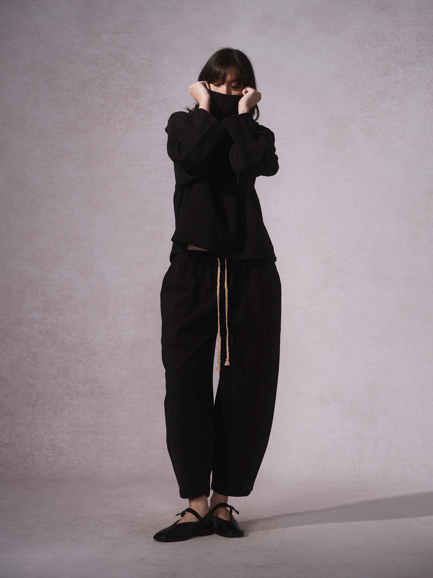 LABELDEL 25AW黑色高领卫衣 卫裤1