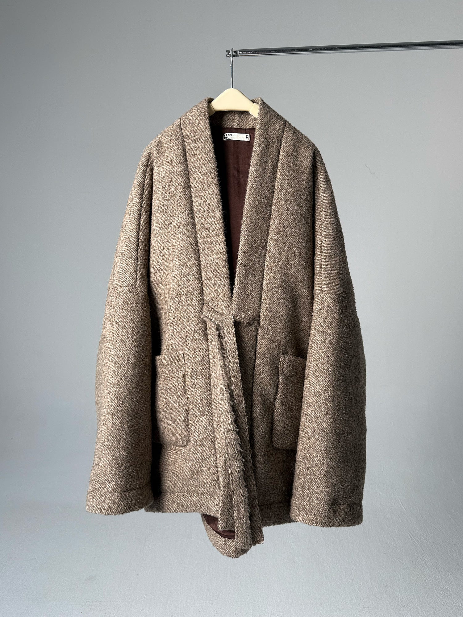 LABELDEL 25AW咖色羊毛鹅绒服白底图