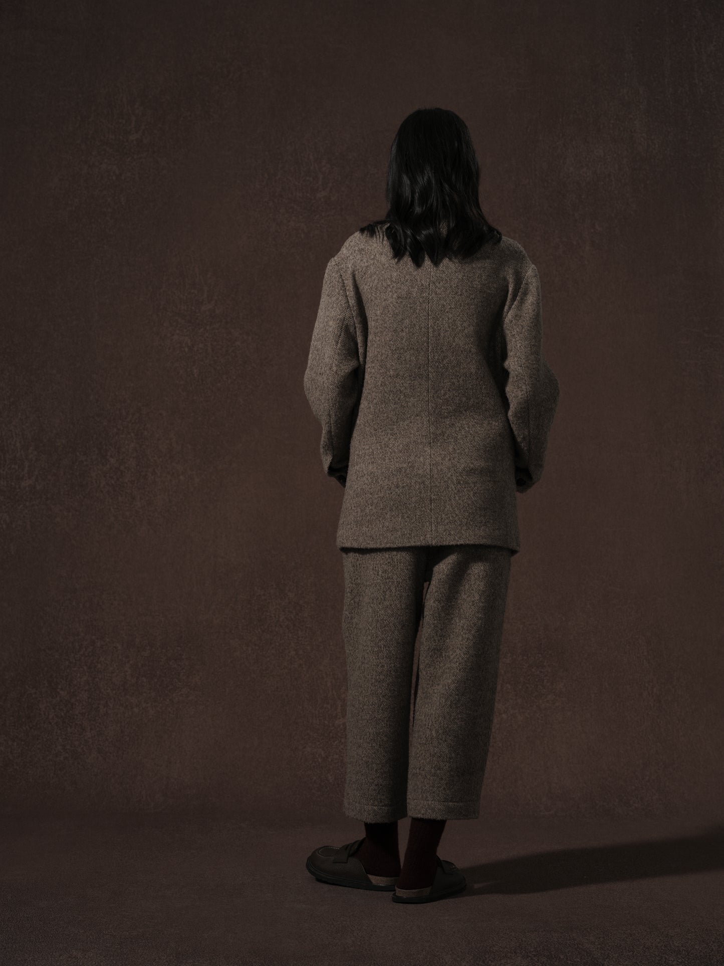 LABELDEL 25AW咖色羊毛夹克 九分裤4