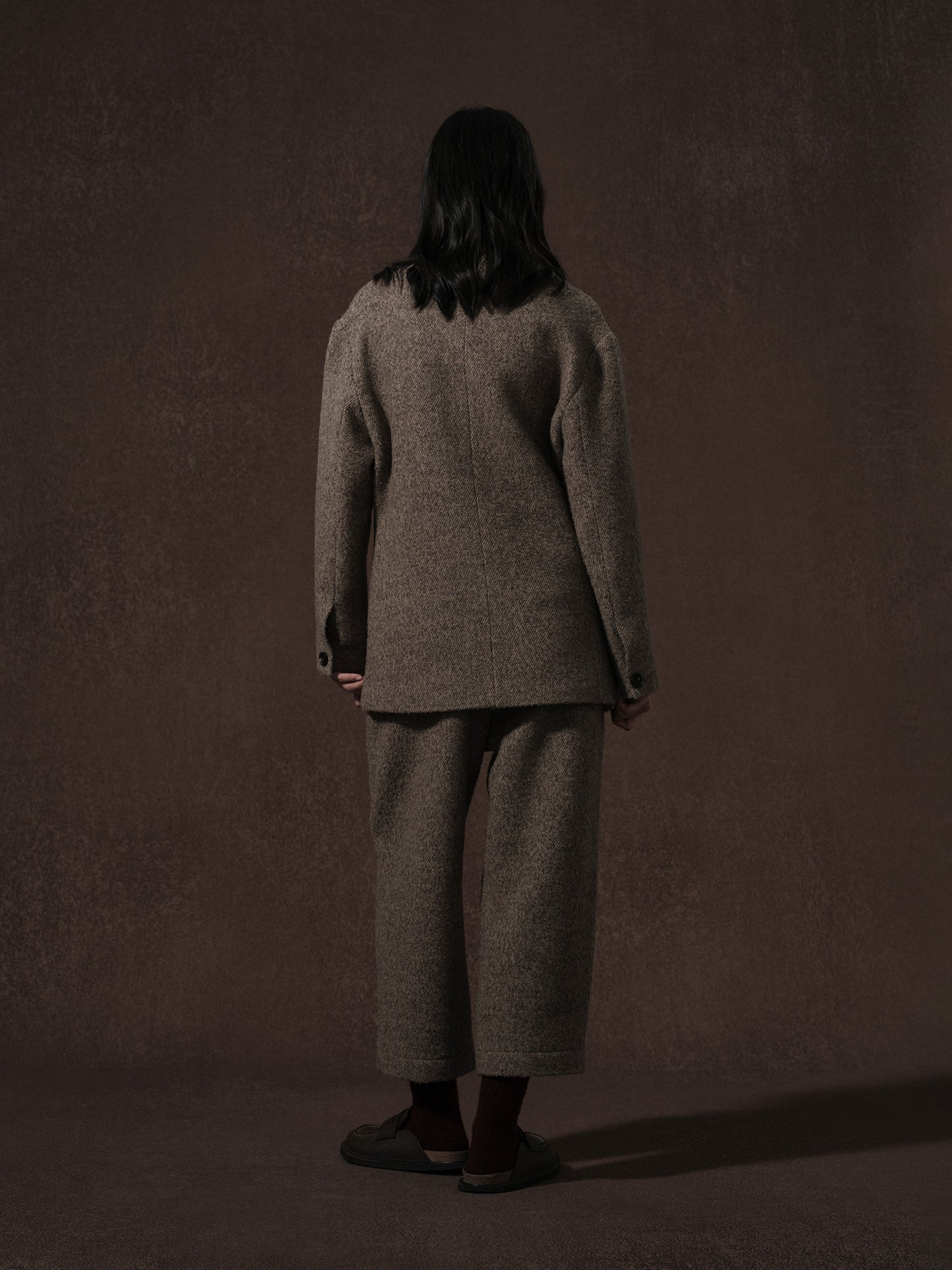 LABELDEL 25AW咖色羊毛夹克 九分裤5