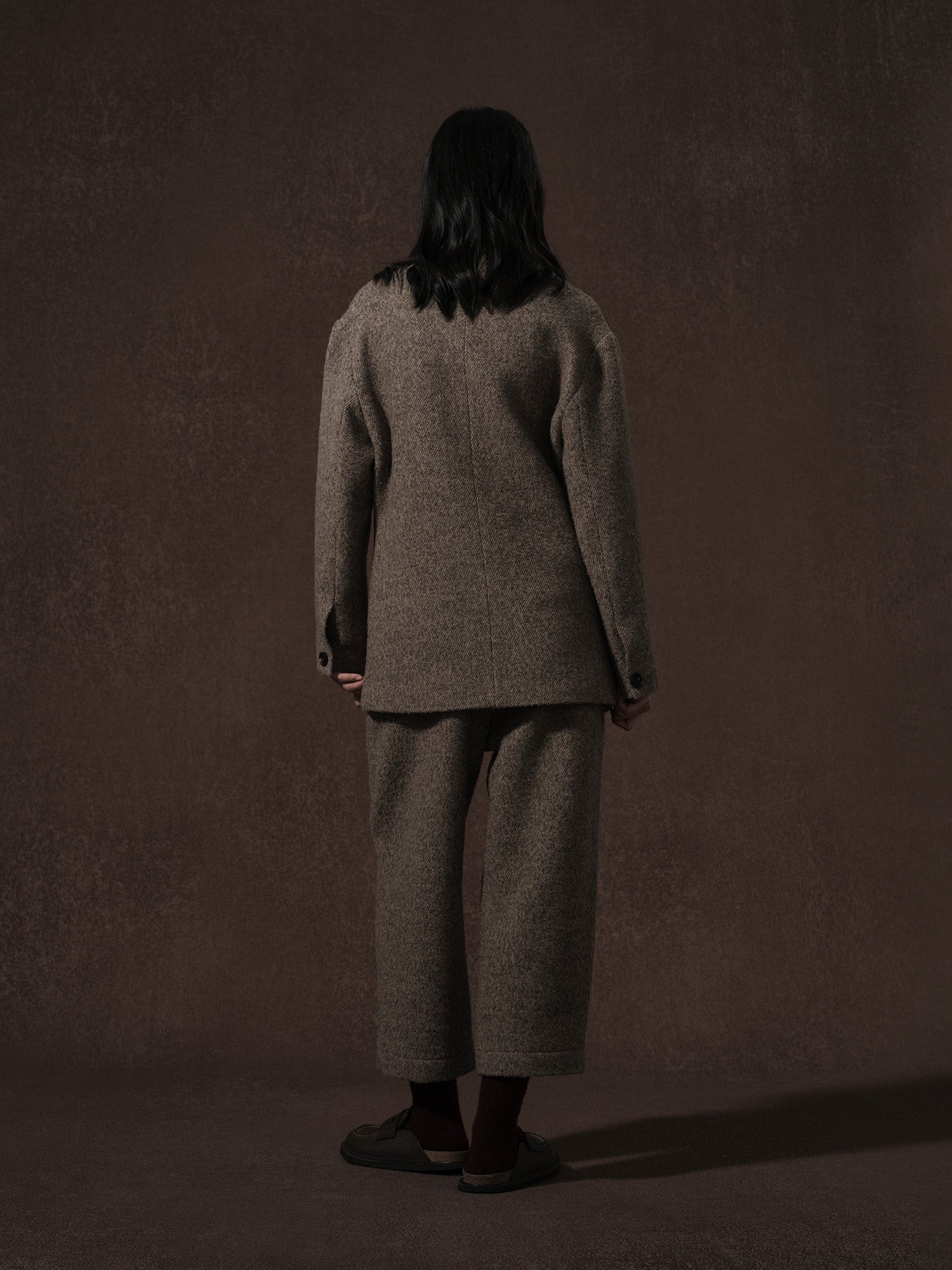 LABELDEL 25AW咖色羊毛夹克 九分裤5