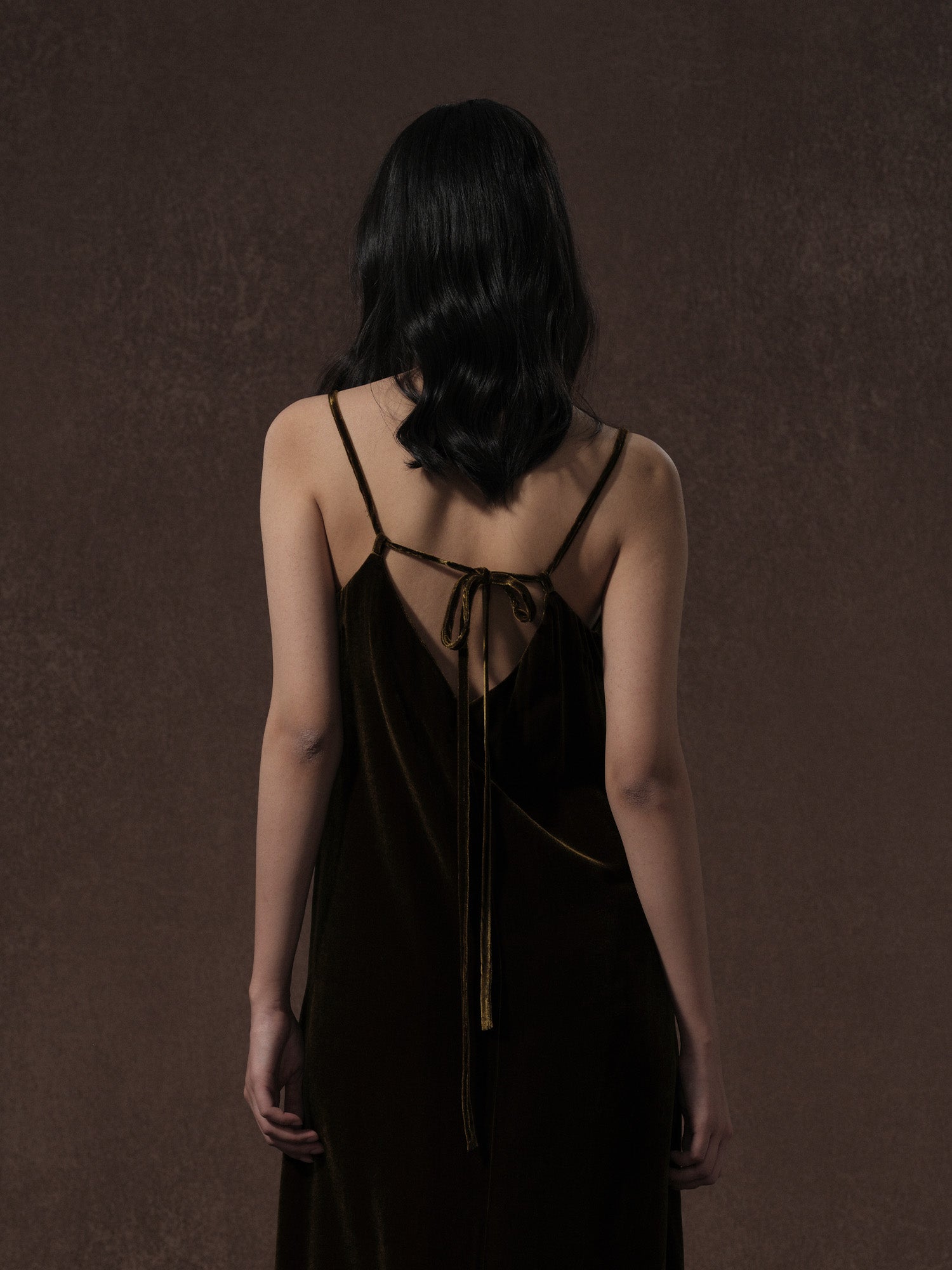 LABELDEL 25AW咖金丝绒连衣裙0