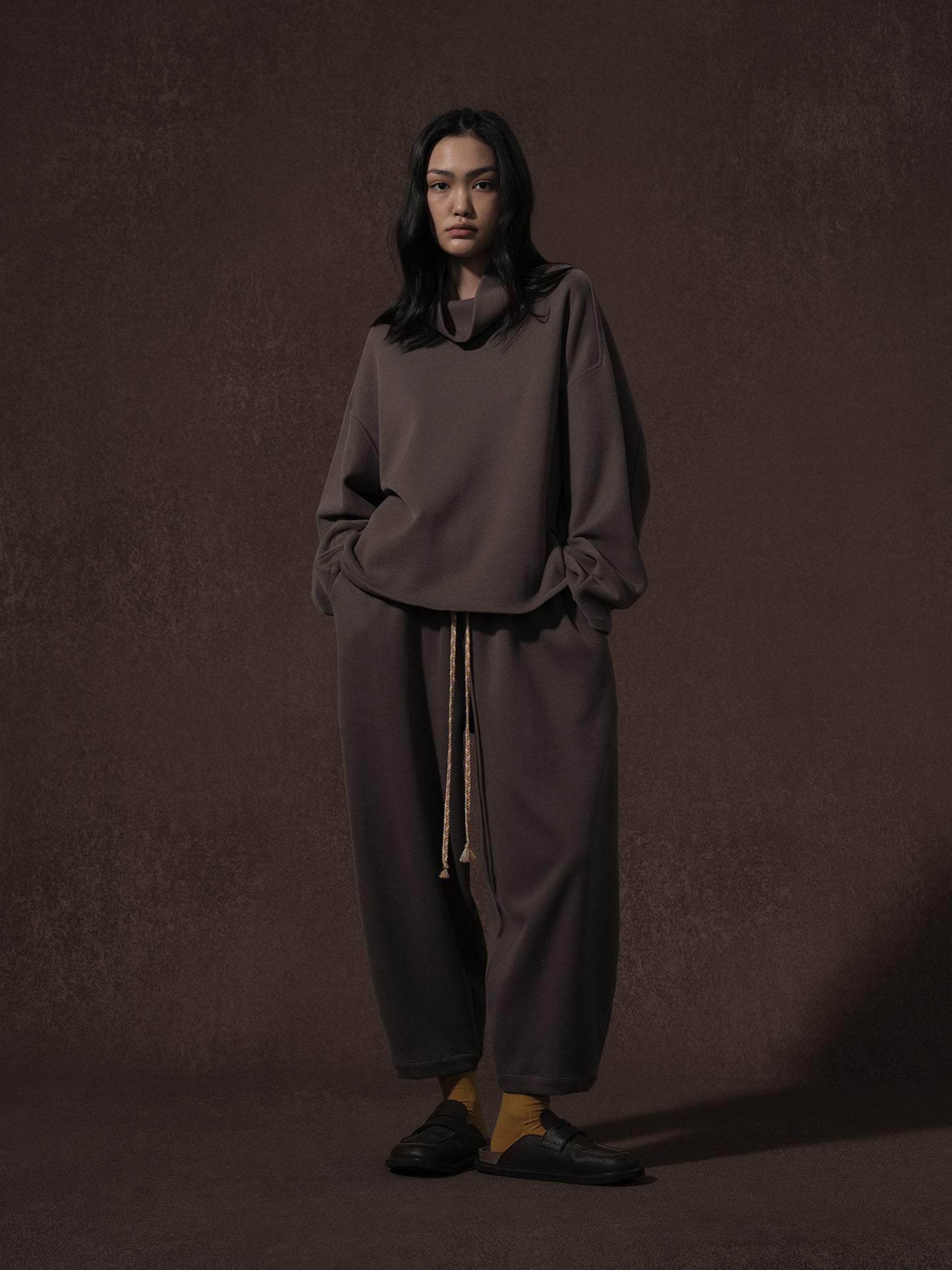 LABELDEL 25AW深灰高领卫衣 卫裤1