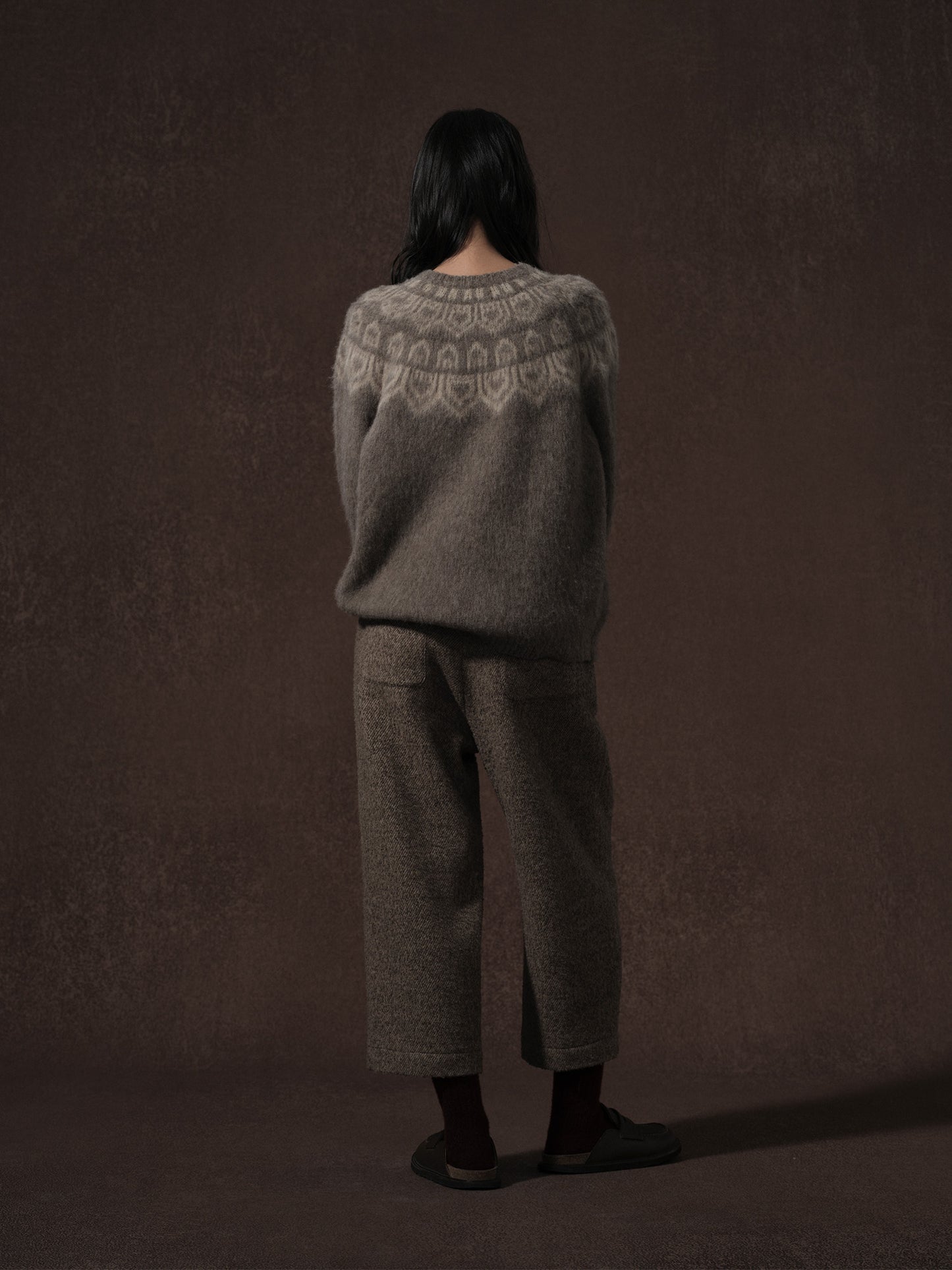 LABELDEL 25AW深灰唐纹费尔岛毛衣4