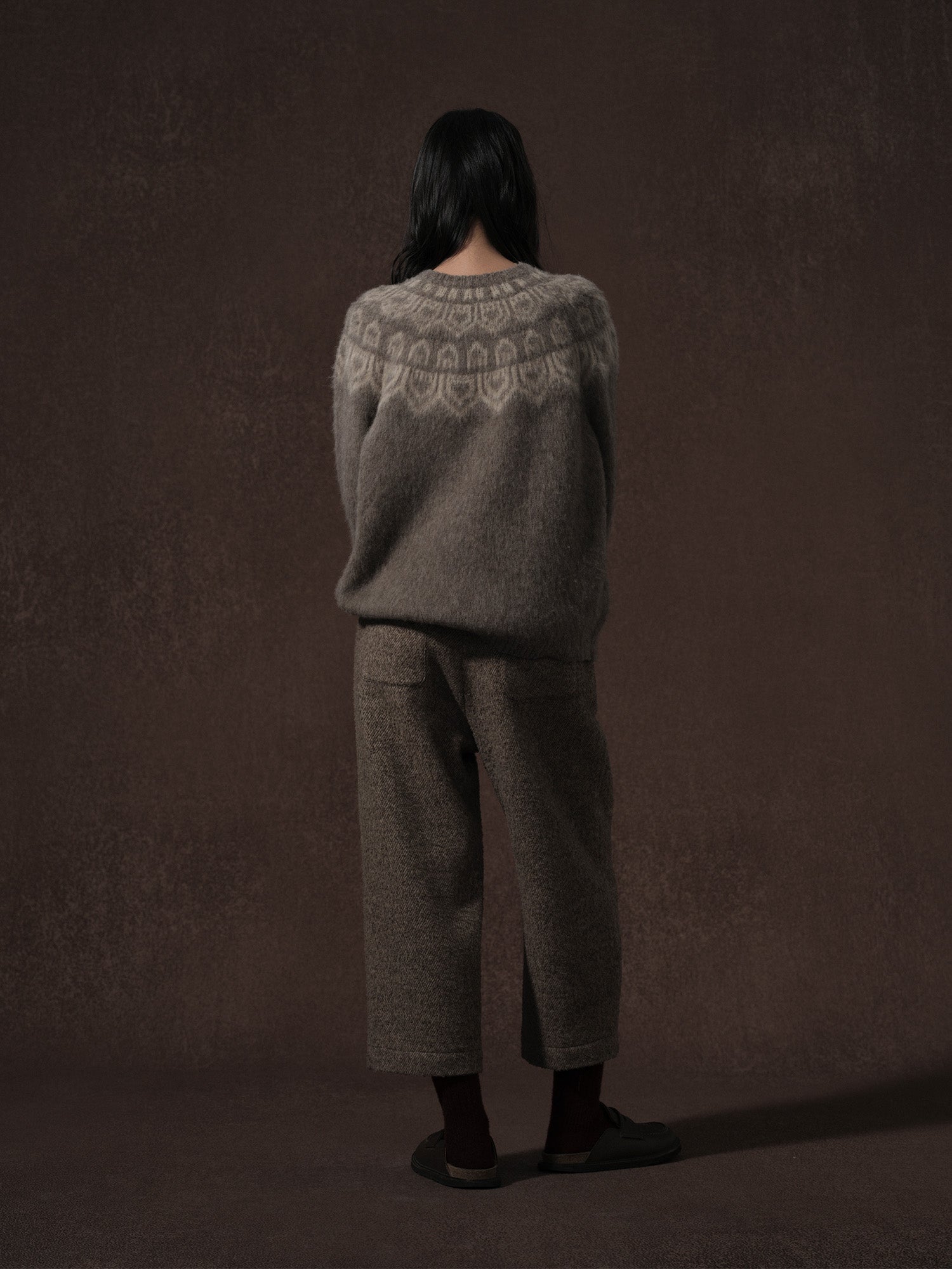 LABELDEL 25AW深灰唐纹费尔岛毛衣4