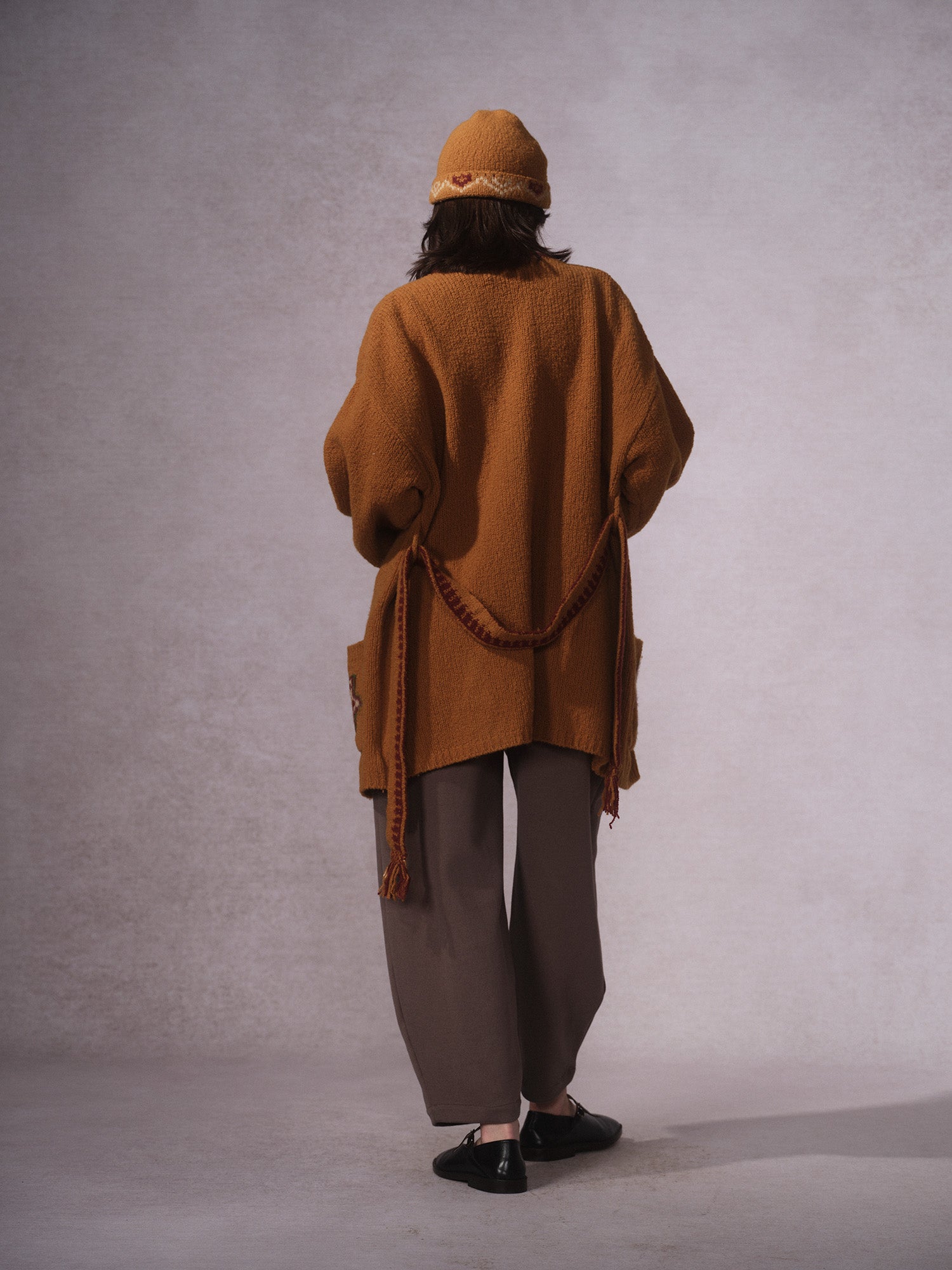 LABELDEL 25AW姜黄唐纹开衫毛衣5