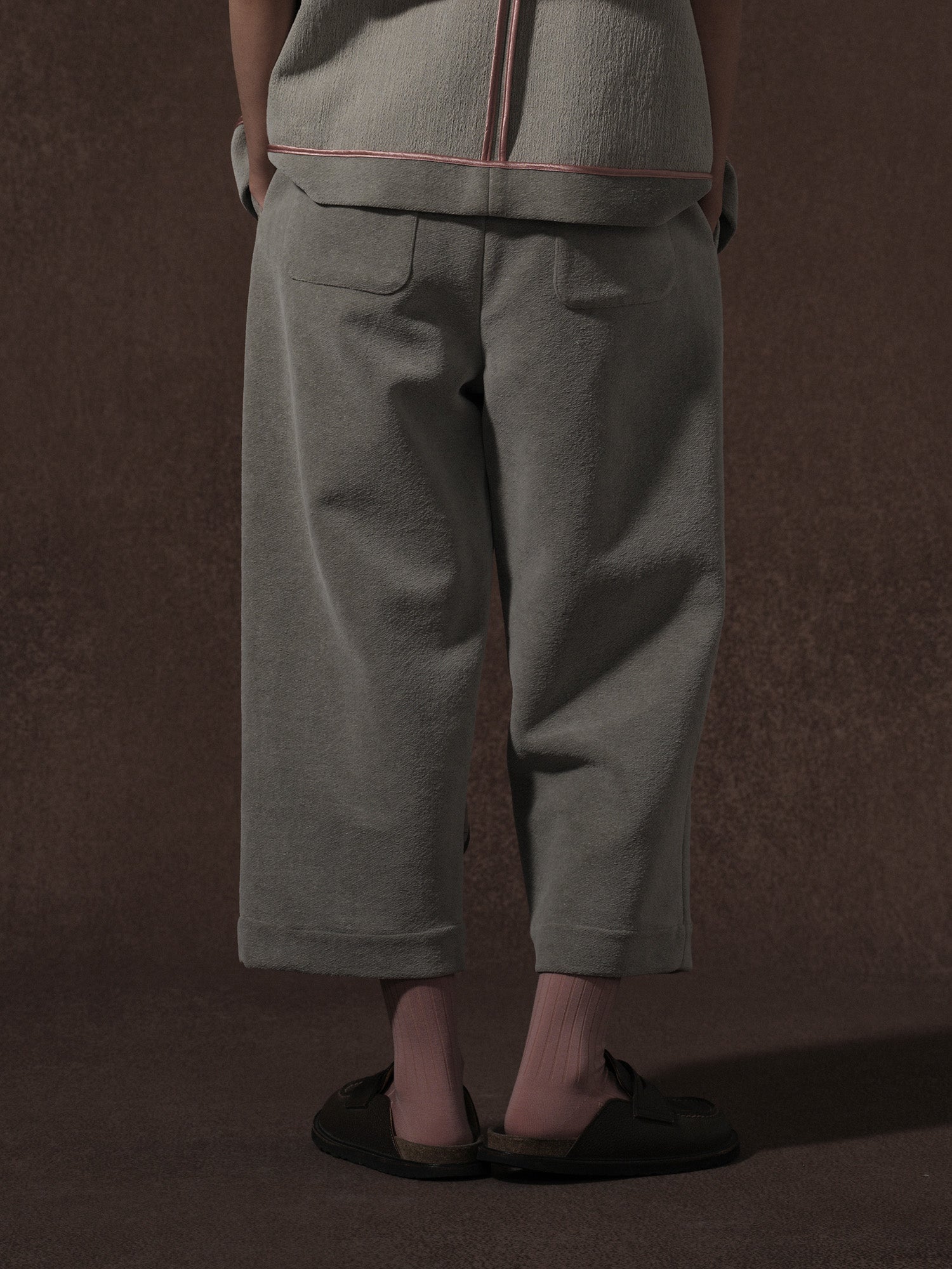 LABELDEL 25AW灰色平绒九分裤2