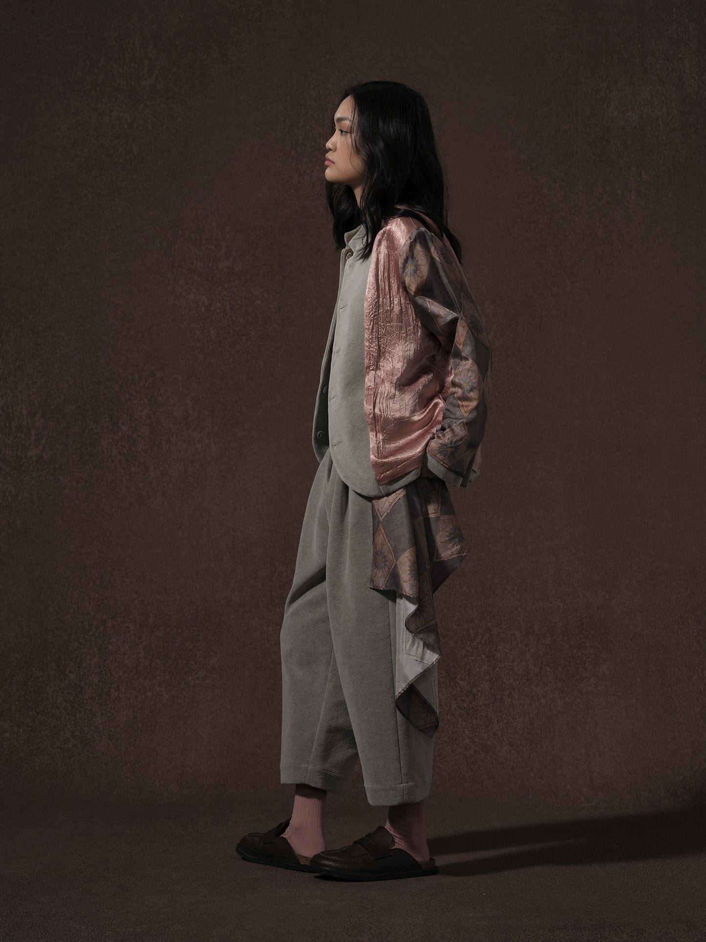 LABELDEL 25AW灰色平绒四袋夹克反 裤子2