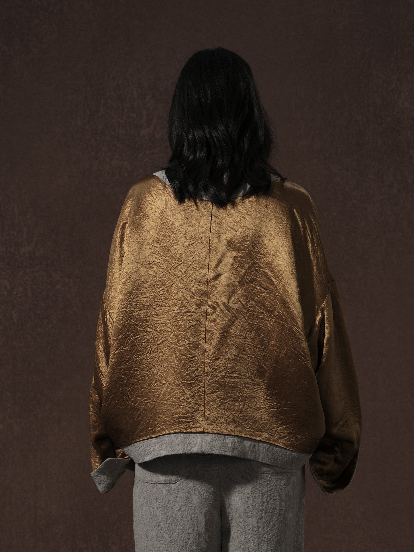 LABELDEL 25AW亚麻提花夹克反面1