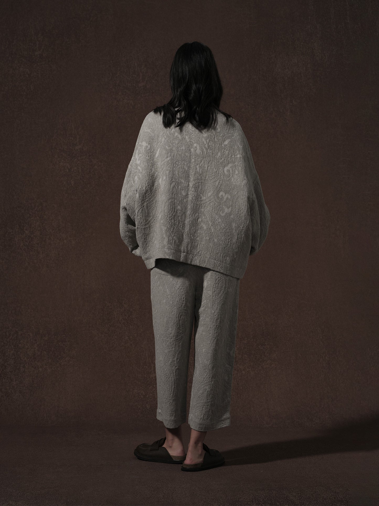 LABELDEL 25AW亚麻提花夹克和裤子4