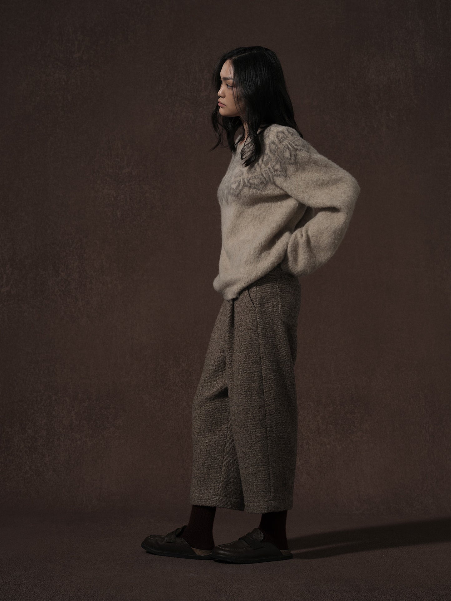 LABELDEL 25AW燕麦色唐纹费尔岛毛衣3