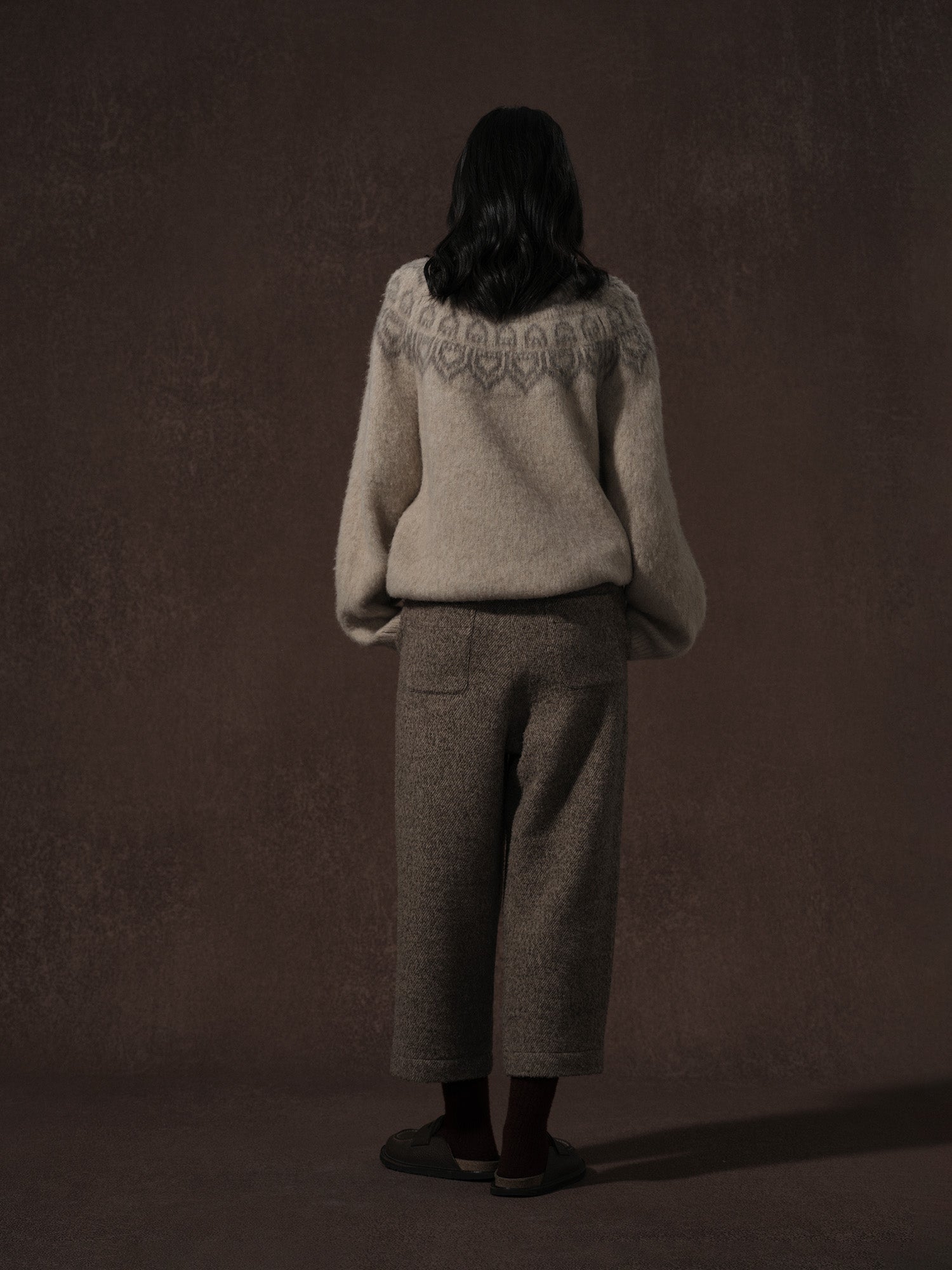 LABELDEL 25AW燕麦色唐纹费尔岛毛衣4