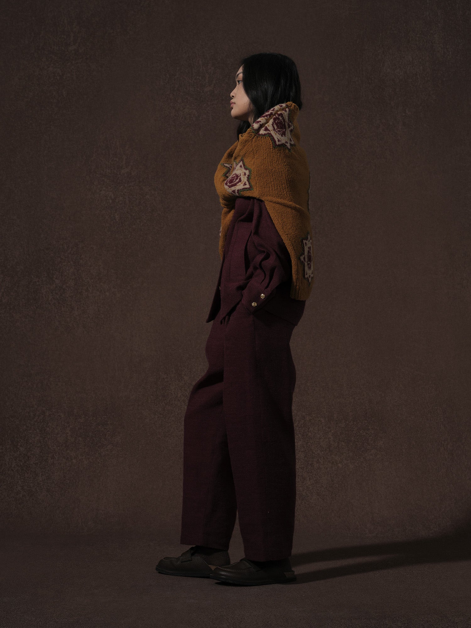 LABELDEL 25AW红色麻毛衬衫外套 裤子11