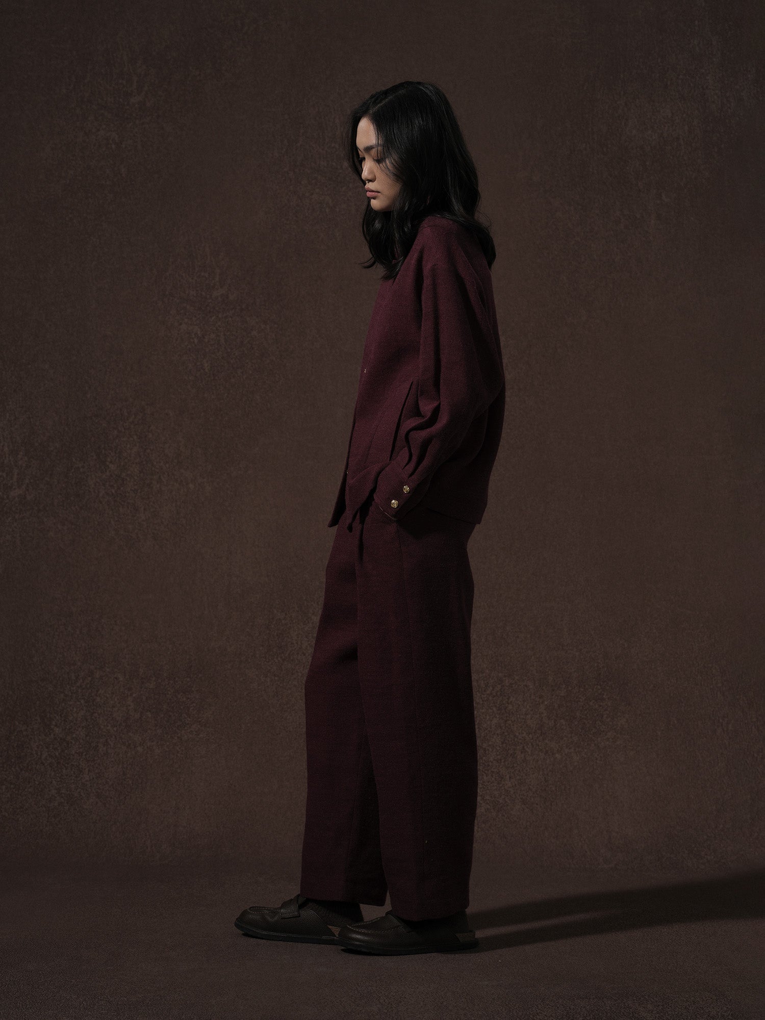 LABELDEL 25AW红色麻毛衬衫外套 裤子2