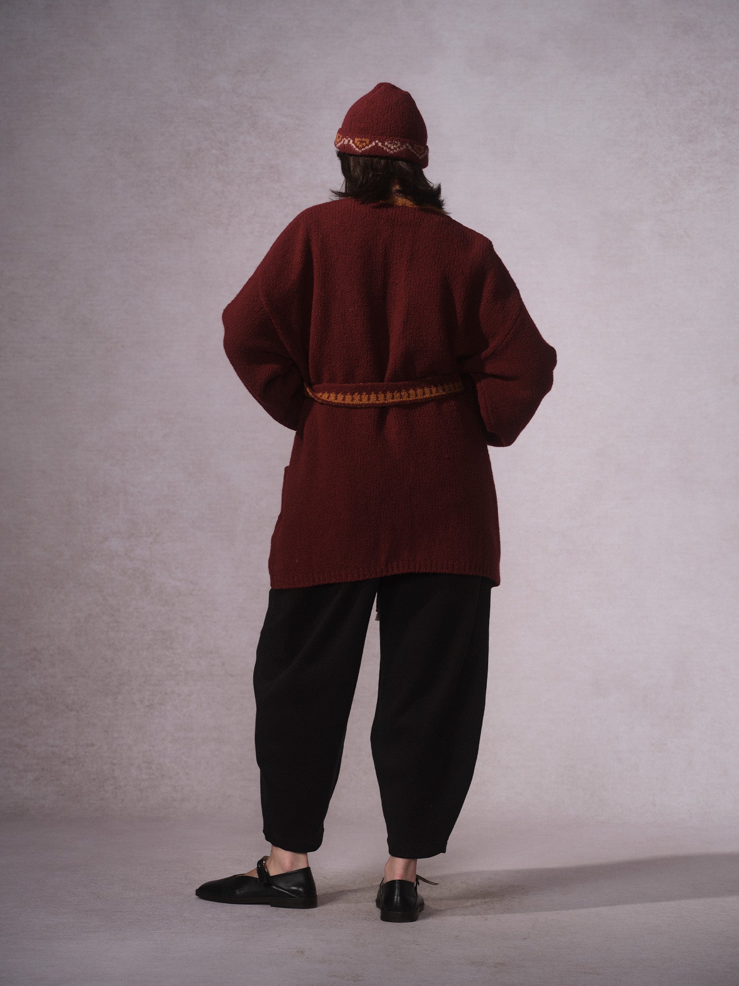 LABELDEL 25AW红色唐纹开衫毛衣4