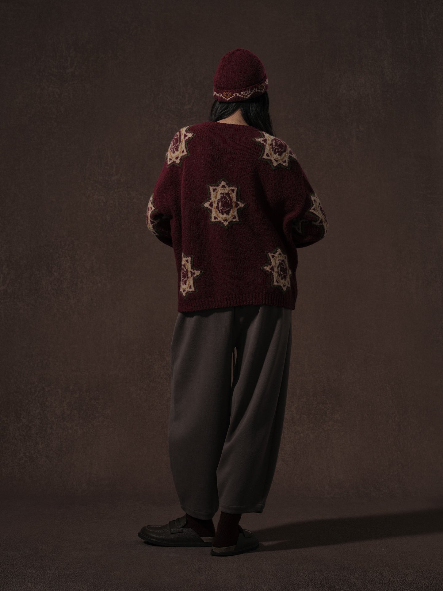 LABELDEL 25AW红色唐纹星星毛衣3