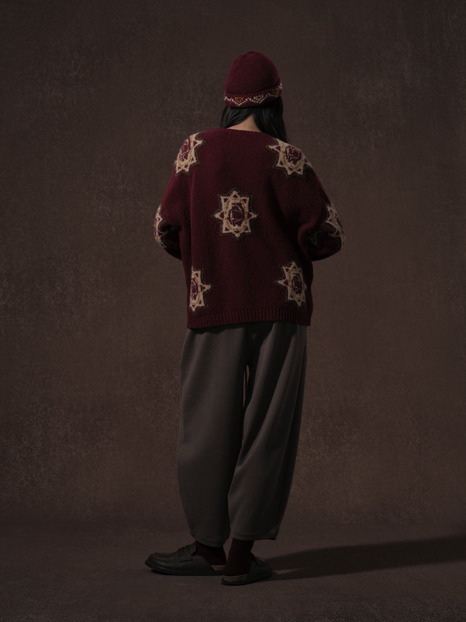 LABELDEL 25AW红色唐纹星星毛衣3