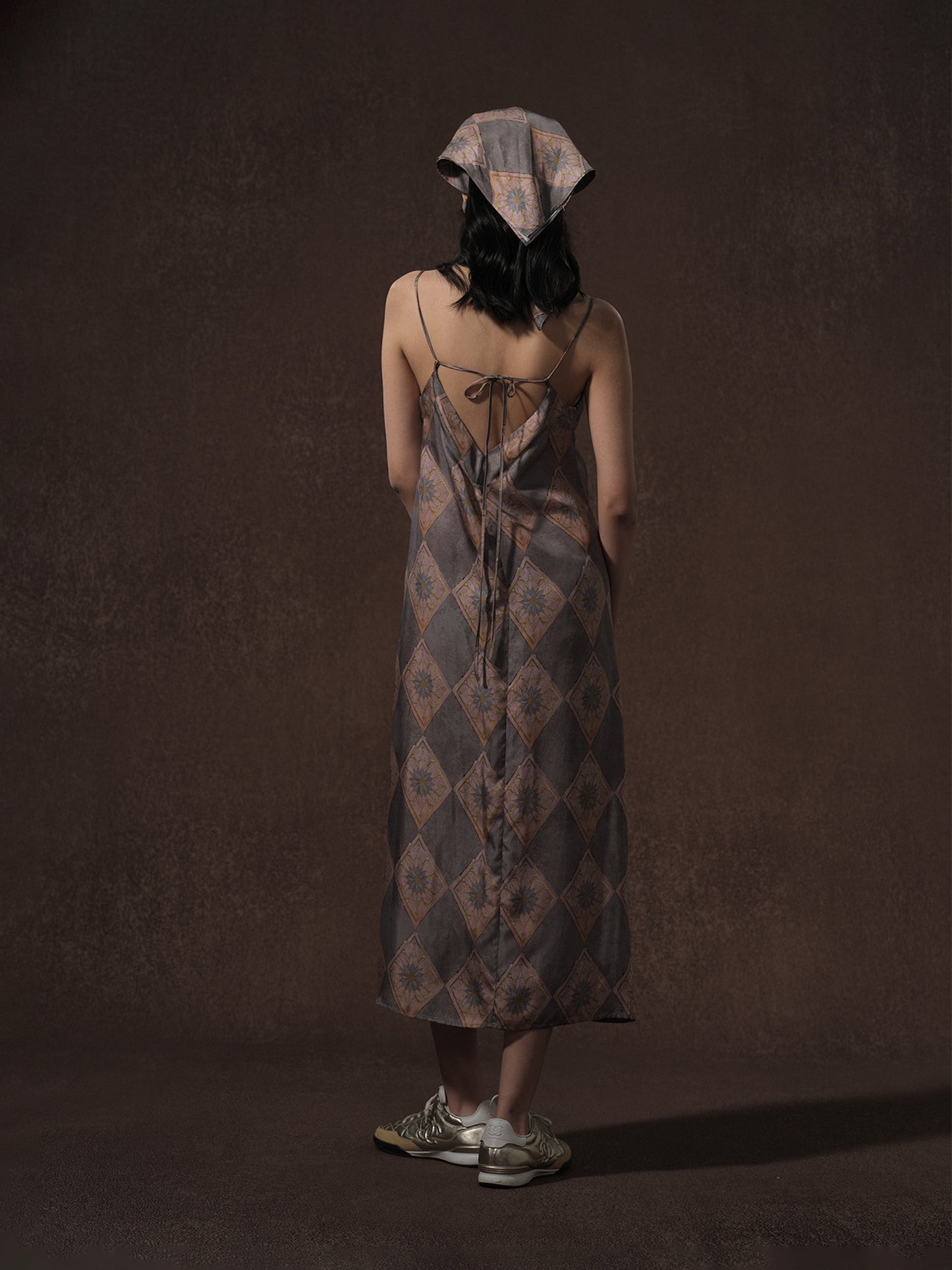 LABELDEL 25AW唐纹印花铜氨连衣裙4
