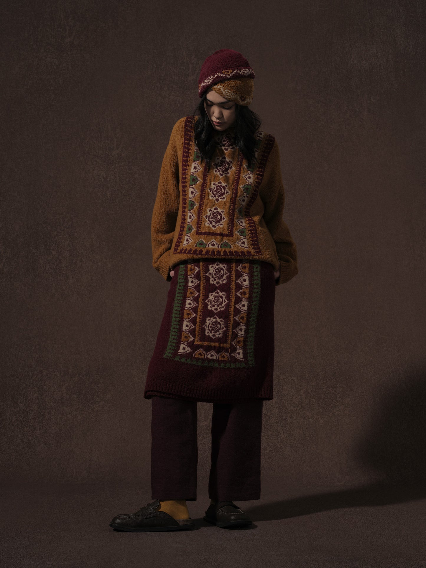 LABELDEL 25AW唐纹地毯毛衣1