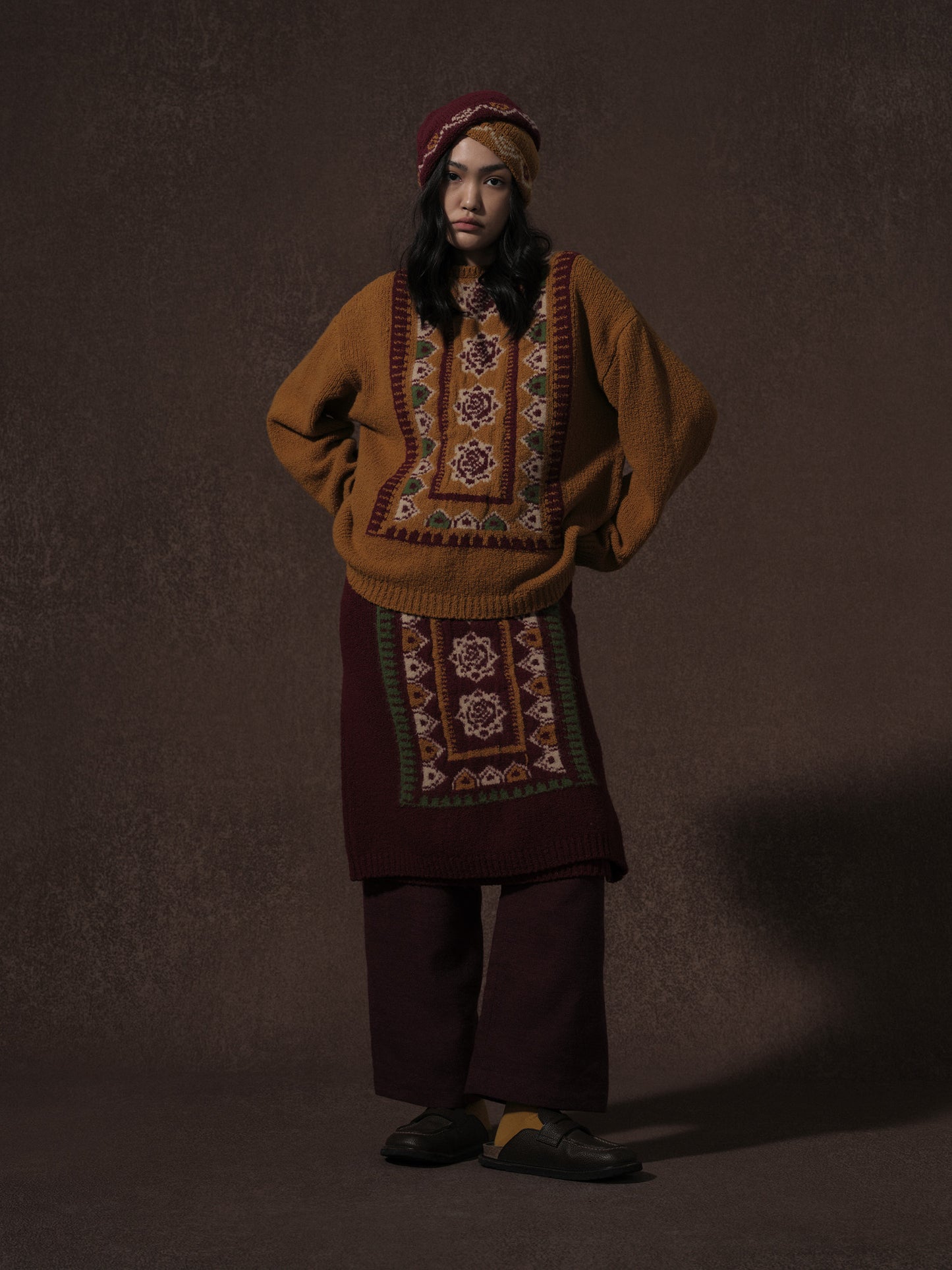 LABELDEL 25AW唐纹地毯毛衣