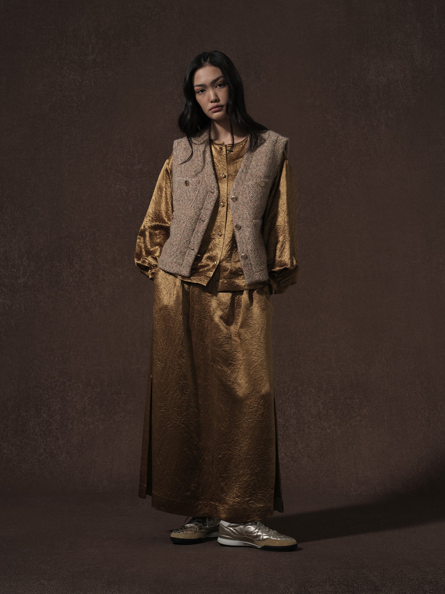 LABELDEL 25AW鱼鳞纹粗花呢四袋马甲12