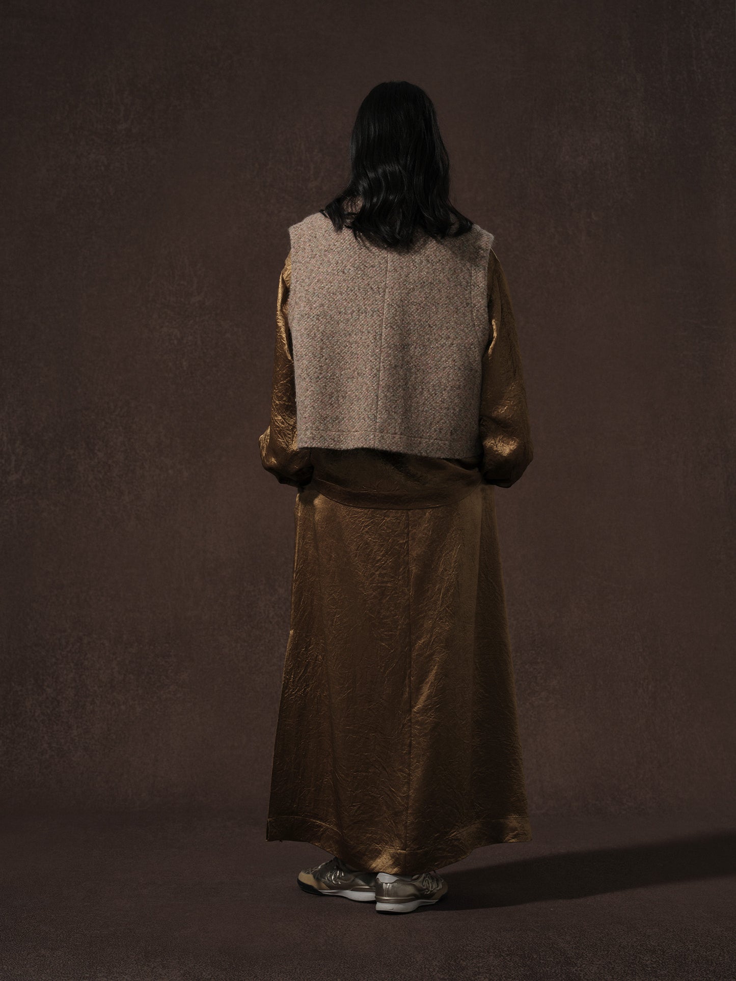 LABELDEL 25AW鱼鳞纹粗花呢四袋马甲15