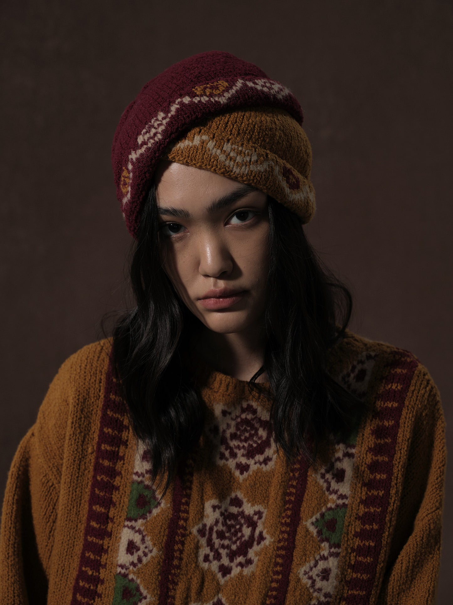 LABELDEL 25AW唐纹地毯毛衣特写