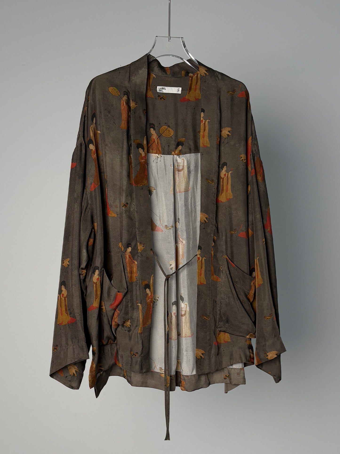 LABELDEL 25SS簪花仕女图铜氨印花道袍白底图