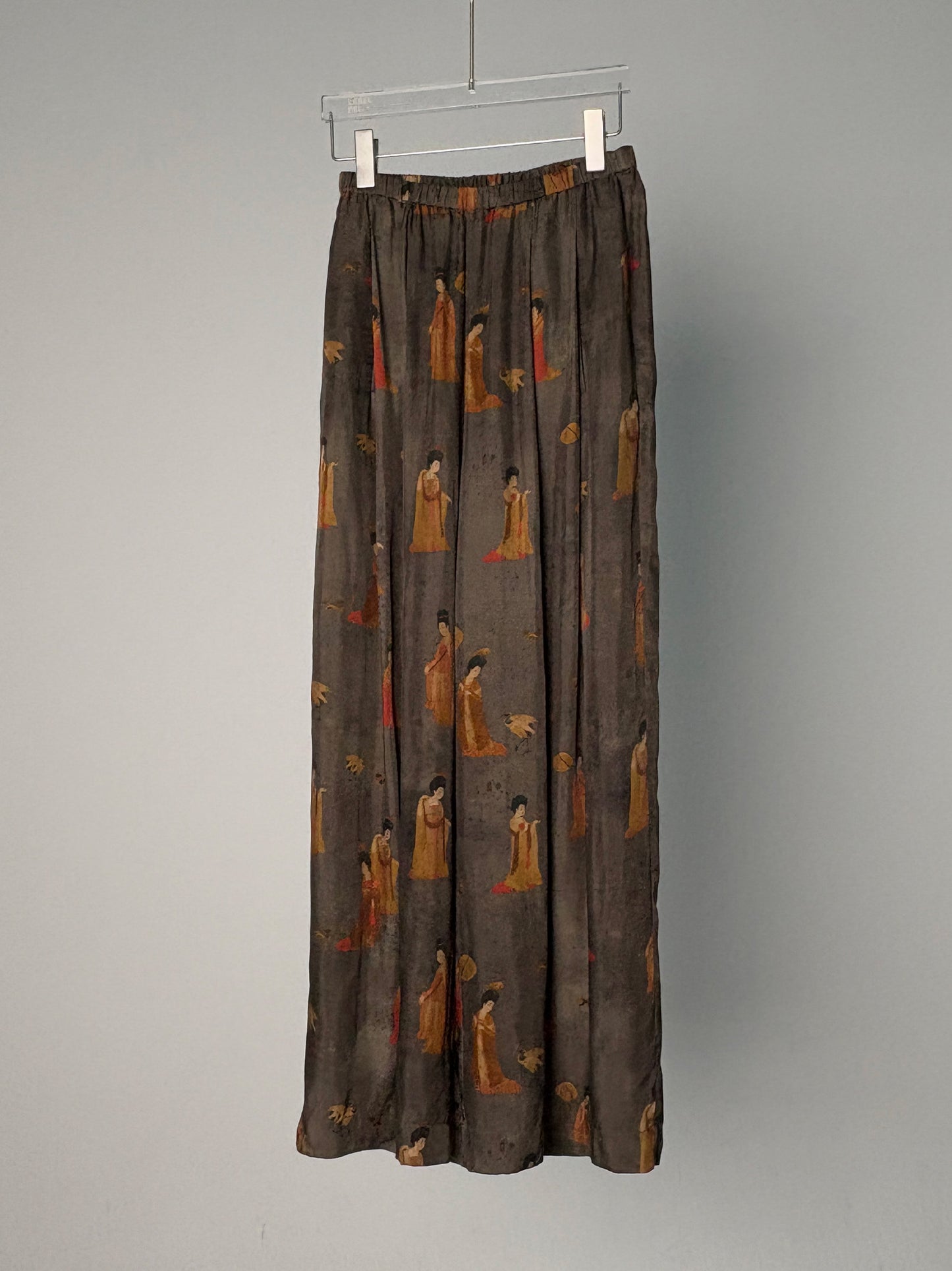 LABELDEL 25SS簪花仕女图铜氨印花长裤白底图