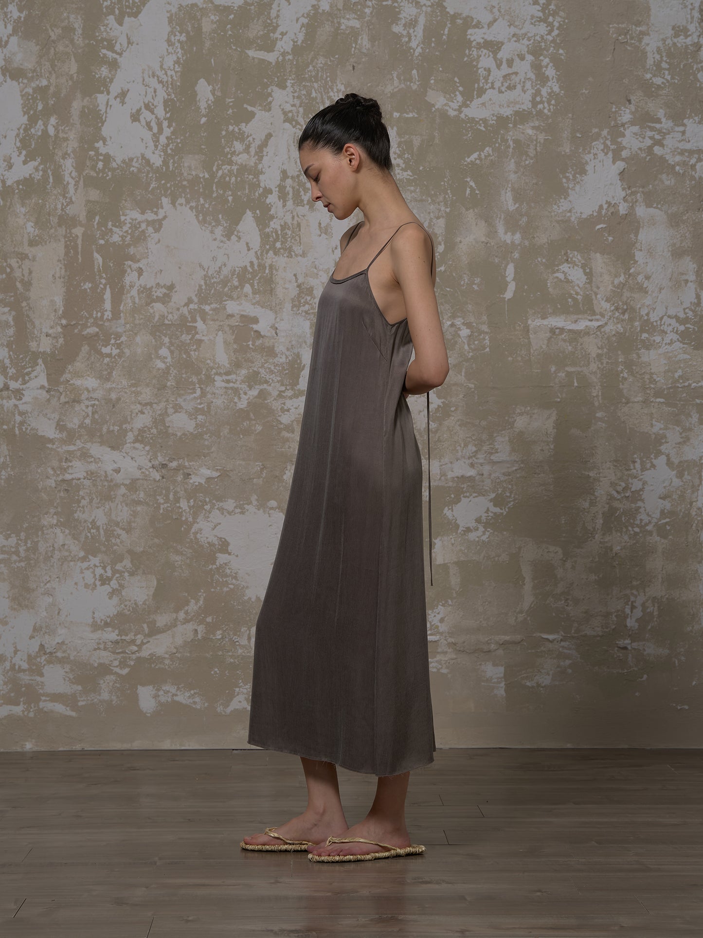 LABELDEL 25SS青灰铜氨连衣裙2