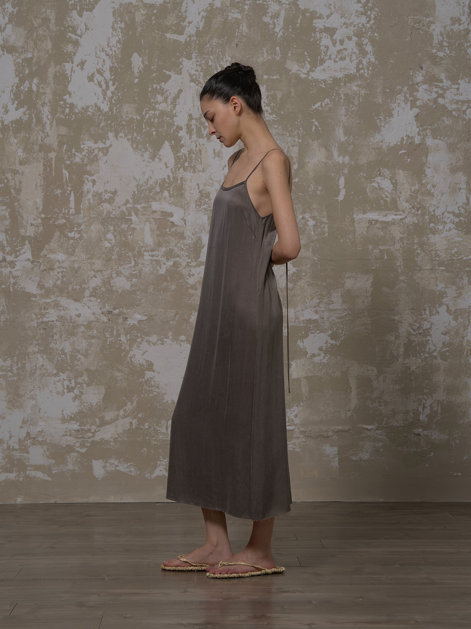 LABELDEL 25SS青灰铜氨连衣裙2