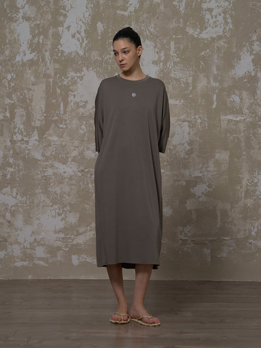 LABELDEL 25SS青灰小花T恤连衣裙1