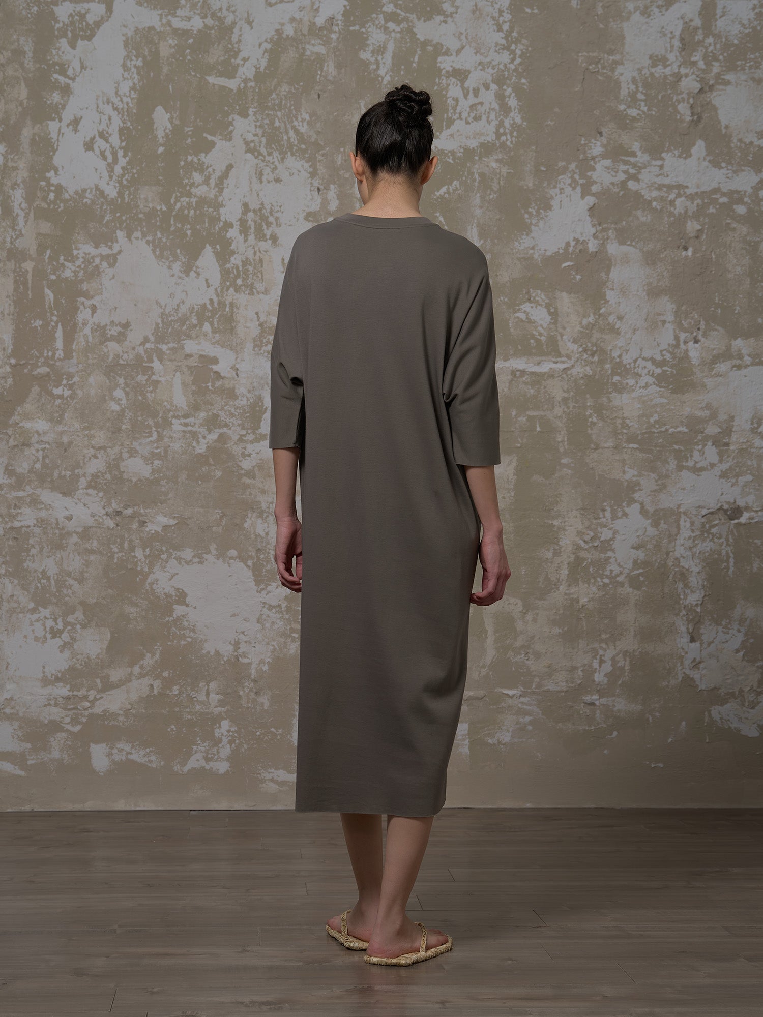 LABELDEL 25SS青灰小花T恤连衣裙3