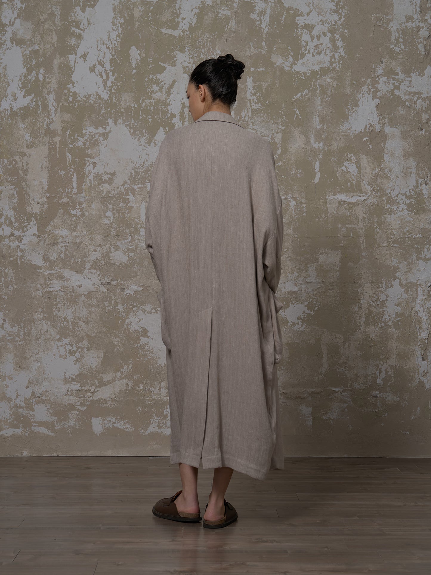 LABELDEL 25SS灰色亚麻长袍3