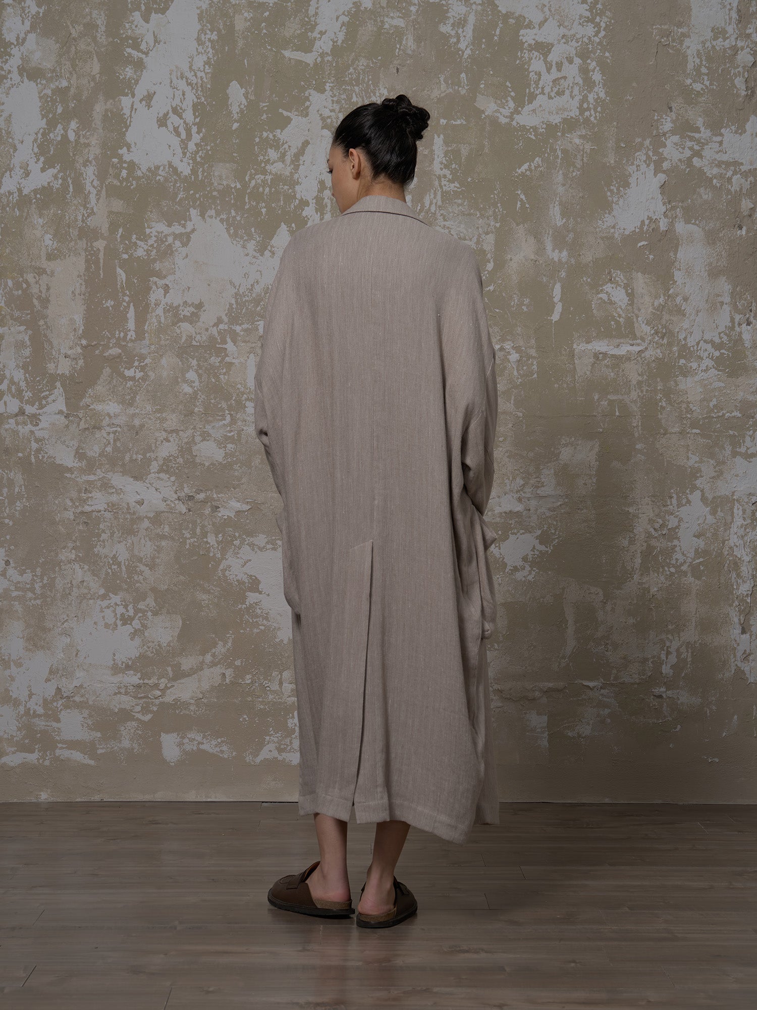 LABELDEL 25SS灰色亚麻长袍3