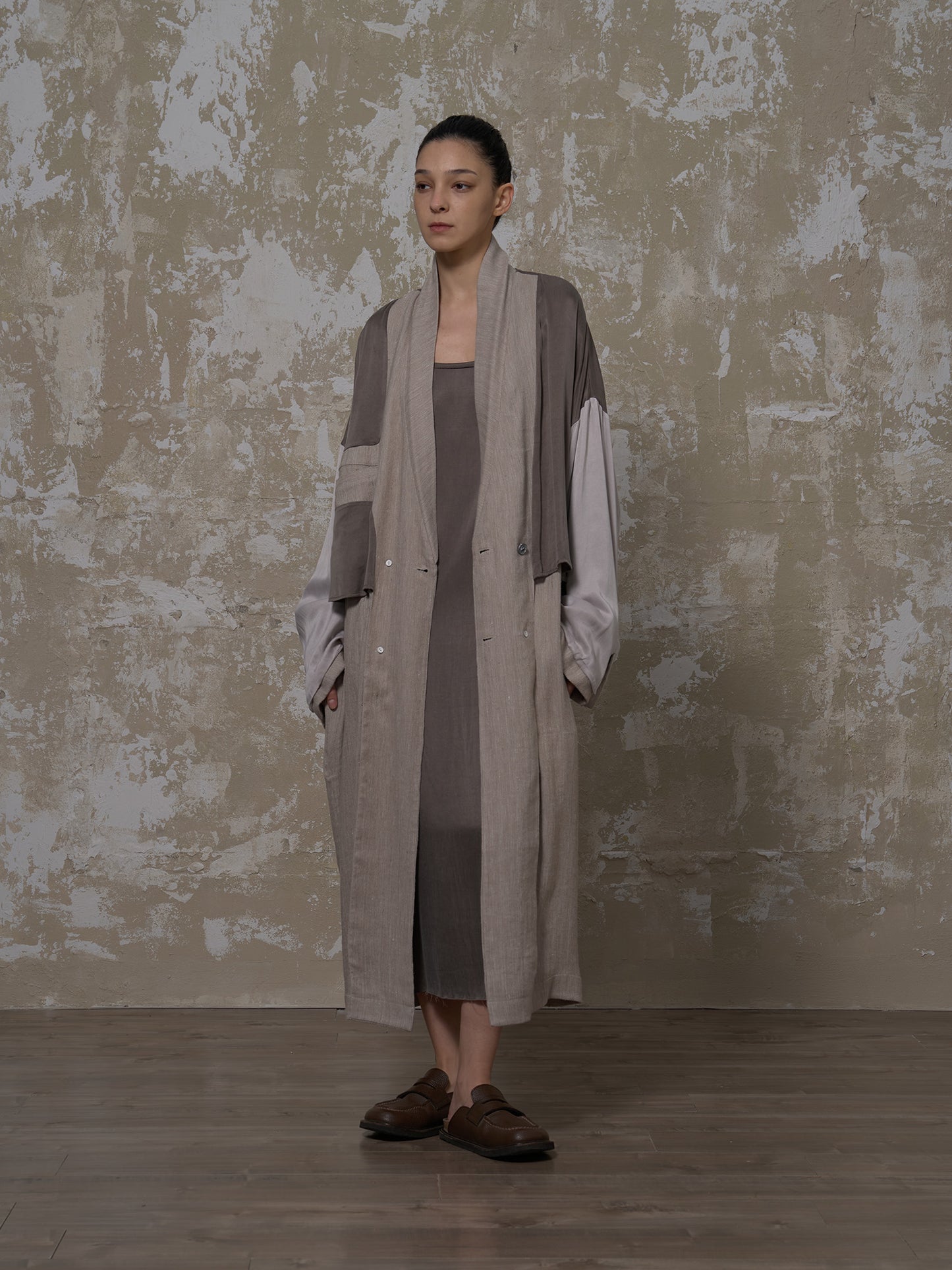 LABELDEL 25SS灰色亚麻长袍5