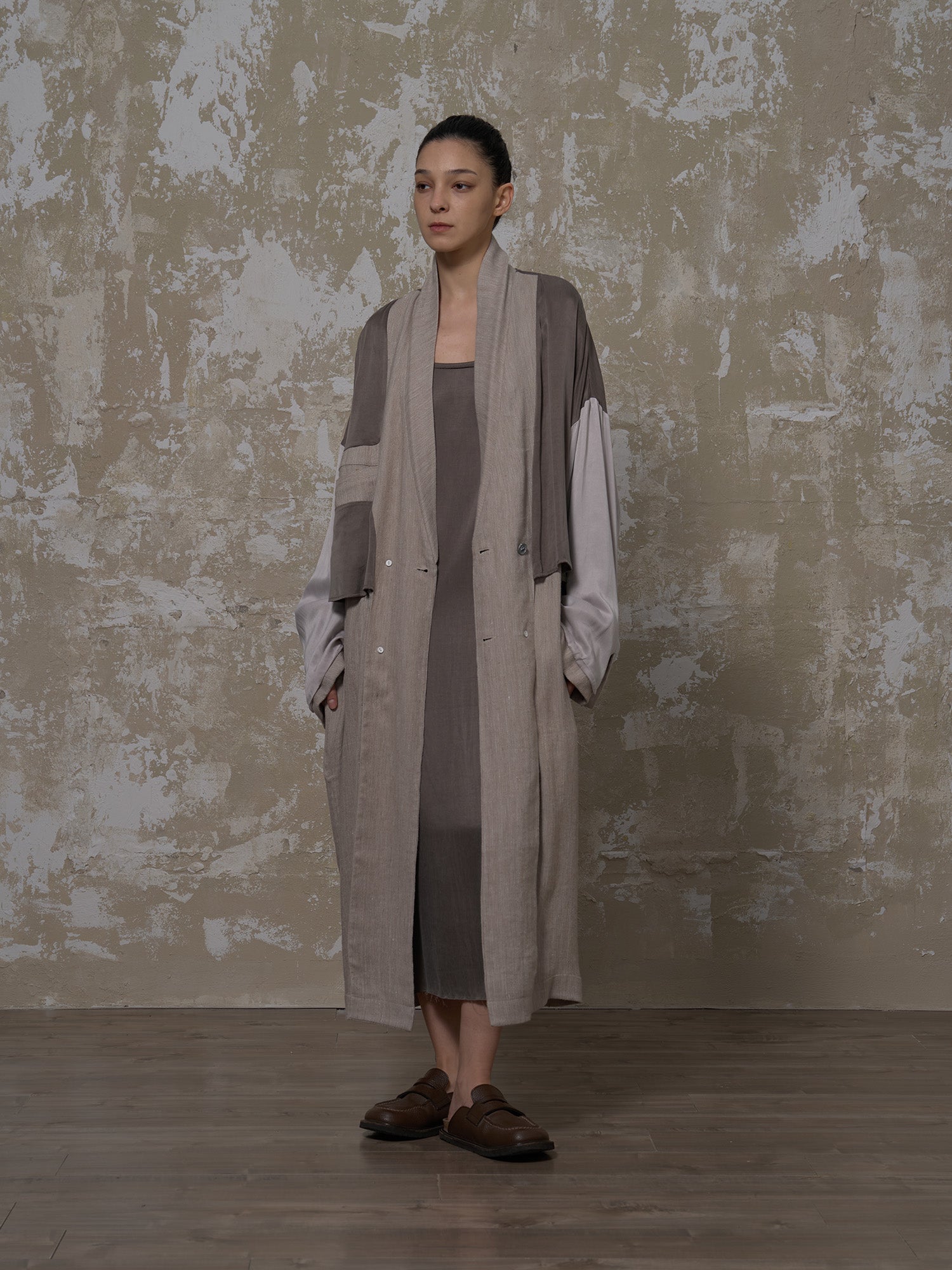 LABELDEL 25SS灰色亚麻长袍5
