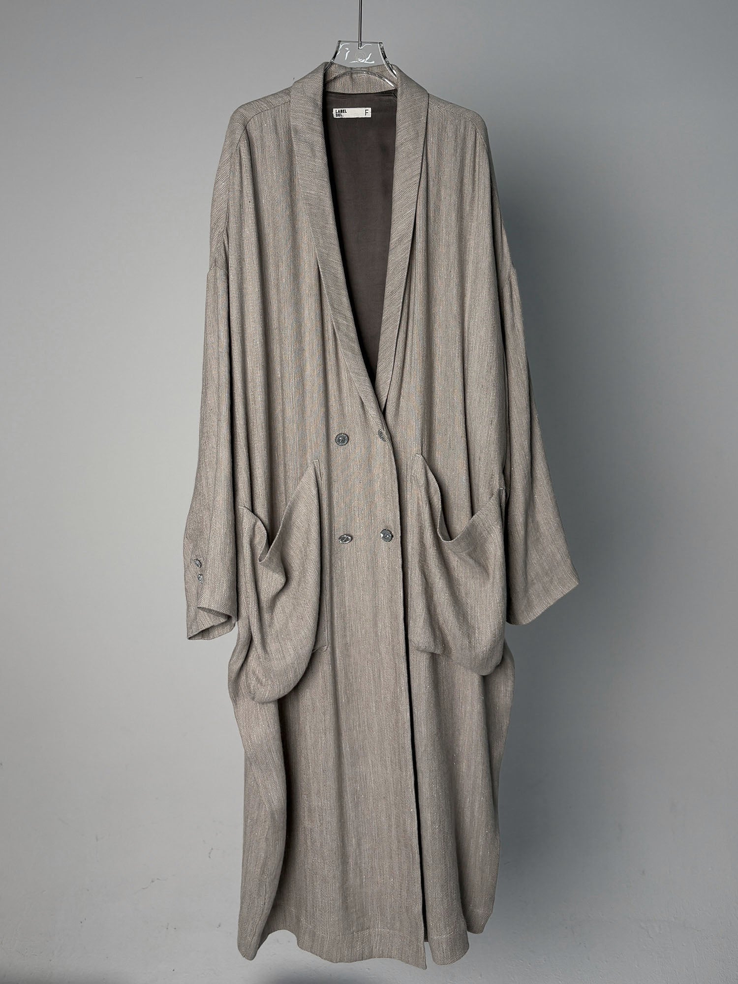 LABELDEL 25SS灰色亚麻长袍白底图