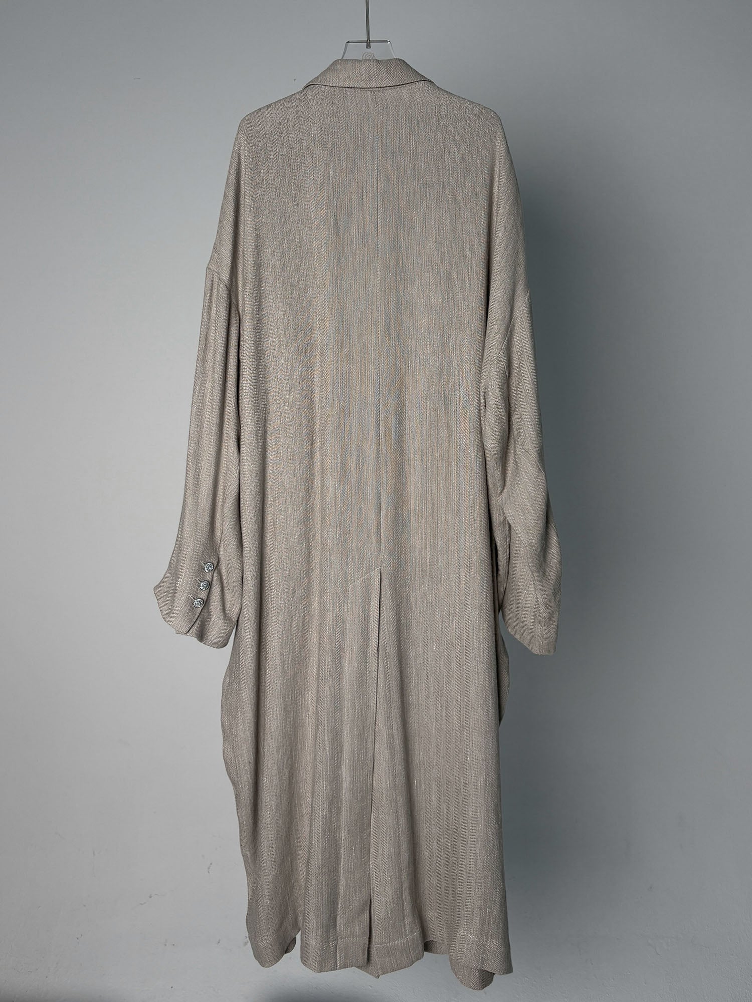 LABELDEL 25SS灰色亚麻长袍白底图2