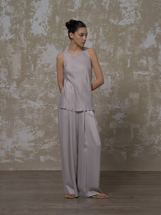 LABELDEL 25SS银灰铜氨圆领背心1