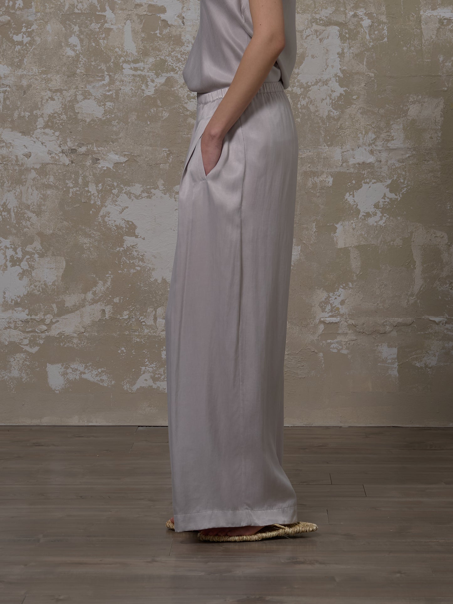 LABELDEL 25SS银灰铜氨长裤2