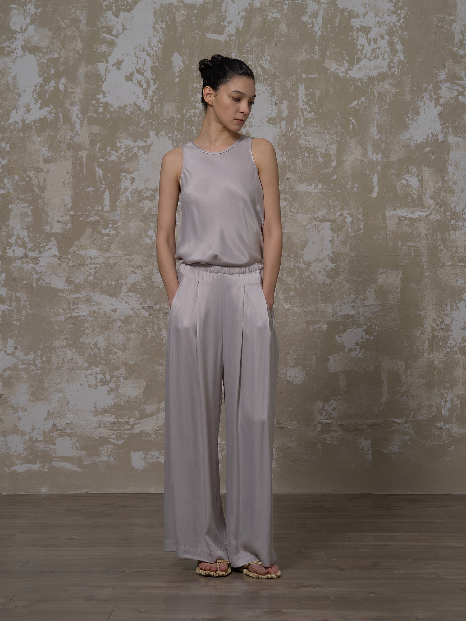 LABELDEL 25SS银灰铜氨长裤4